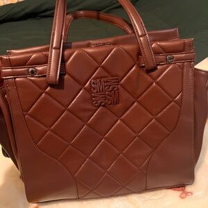 Steve Madden Quilted Brown Tote Bag